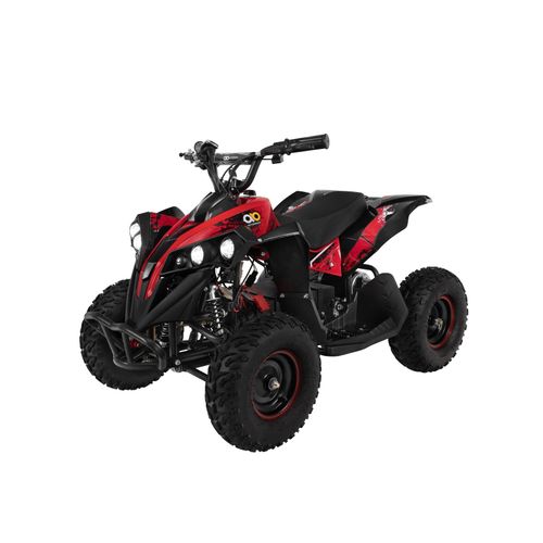 4056551050427 - Elektro-Kinderquad Reneblade Mini-Quad mit 1000 Watt Federung Scheibenbremsen drosselbar LEDs (Classic Schwarz Rot)