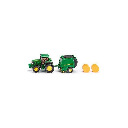 4006874016655 - siku Traktor John Deere 7530 mit Ballenpresse 990 1665 Spielzeugauto