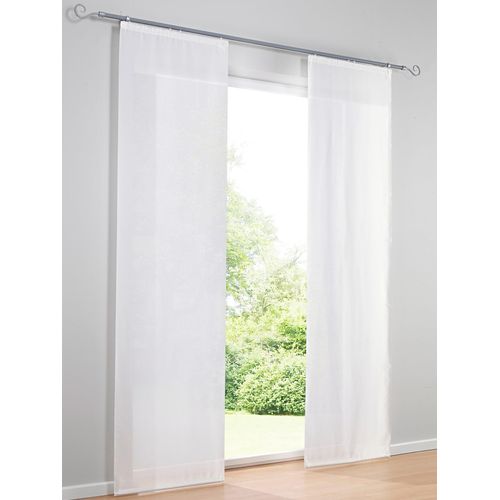 4006470361999 - Schiebegardine HEINE HOME Gardinen Gr 175 cm Klettschiene 60 cm weiß Schiebegardinen halbtransparent