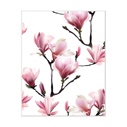 4049009897736 - Bild QUEENCE Estelle Bilder Gr B H 30 cm x 40 cm Wandbild Blumen Hochformat rosa (weiß) Kunstdrucke gerahmt Blumen