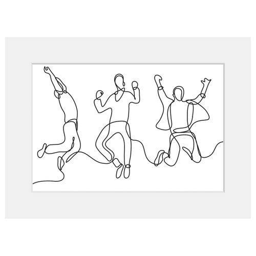 4049009913931 - Bild QUEENCE Dance Monkey Bilder Gr B H 40 cm x 30 cm Wandbild Menschen Querformat schwarz-weiß (schwarz weiß) Kunstdrucke gerahmt Musik Spaß Tanzen