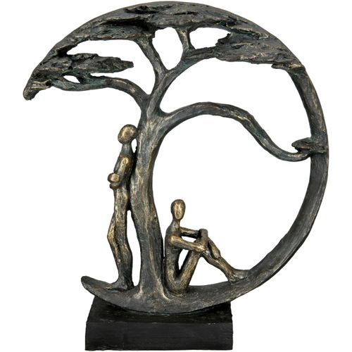 4063387376119 - Dekofigur CASABLANCA BY GILDE Skulptur Shadow Dekofiguren Gr B H T 28 cm x 32 cm x 85 cm braun (bronzefarben) Deko-Objekte
