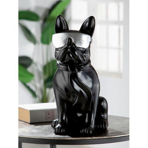 4063387371893 - Tierfigur CASABLANCA BY GILDE Mops Cool Dog sitzend Dekofiguren Gr B H T 18 cm x 35 cm x 245 cm schwarz Tierfiguren