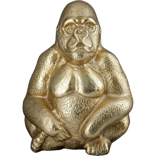 4063387601785 - Tierfigur GILDE Skulptur Gorilla Dekofiguren Gr B H T 19 cm x 27 cm x 15 cm goldfarben Tierfiguren