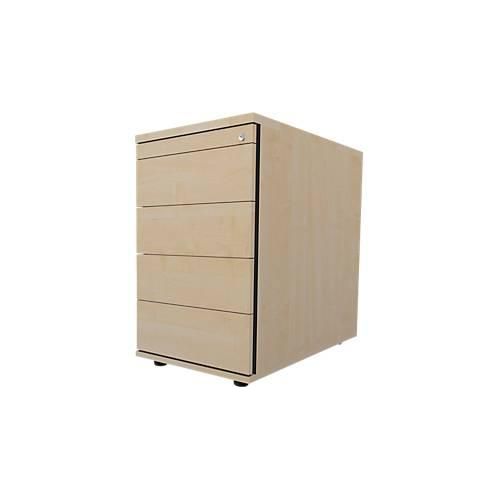 4251898809565 - Select Standcontainer 13333 1 Utensilienauszug abschließbar 4 Schübe B 428 x T 800 x H 740 mm Ahorn