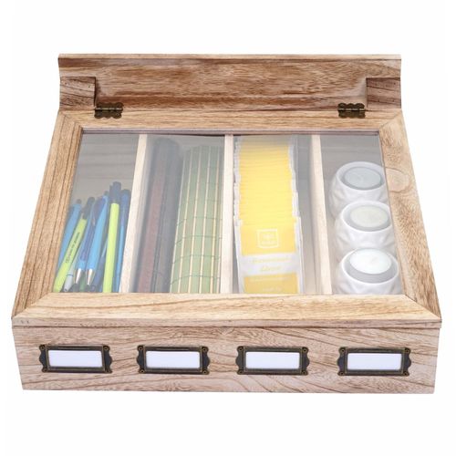 4057651313351 - Aufbewahrungsbox MCW-C25 Teebox Schmuckkästchen Kiste Paulownia 17x37x33cm ~ naturbraun