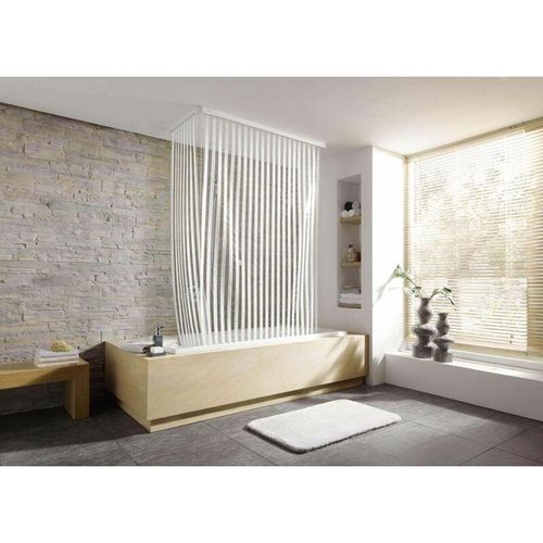 4004478171220 - Banyo - Kleine Wolke Eckduschrollo 132 x 56 x 240 cm weiß Duschrollos