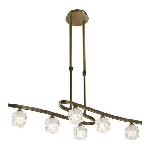 8435153218613 - Inspired Lighting - Inspired Mantra - Ice - Teleskop Semi Flush Cabrio 6 Light G9 eco Antik Messing