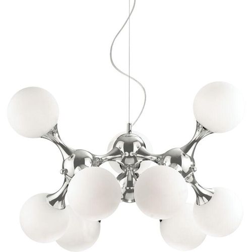 8021696082059 - Idealluxlighting - Ideal Lux Nodi Bianco - 9 Leichte kleine molekulare Deckenanhänger Chrom E14