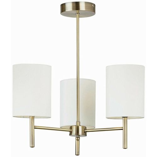 5016087028436 - Brio - 3 Licht Semi Flush Multi Arm Deckenleuchte Antik Messing E14 - Endon