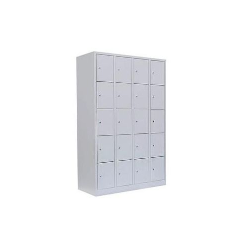 4061815518537 - Schließfachschrank 520540 Metall 4 Abteile mit 20 Fächern abschließbar 117x180cm (BxH) lichtgrau 4061815518537 LÜLLMANN 4061815518537 - Schließfachschrank 520540 Metall 4 Abteile mit 20 Fächern abschließbar 117x180cm (BxH) lichtgrau 4061815518537 LÜLLMANN