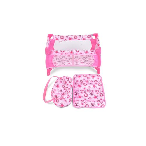 3800146258801 - Puppenbett Apple 9340 56x33x32 faltbar mit Matratze Seitenfenster Tragetasche