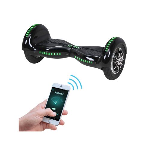 4056551033512 - W3 Hoverboard für Erwachsene und Kinder 10 Zoll Self-Balance-Scooter Bluetooth App 800 Watt (Schwarz)