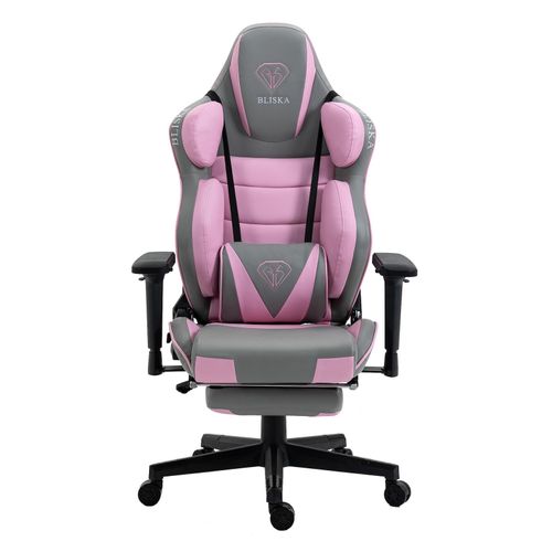 4250931569763 - Trisens - Gaming Stuhl Chair Racing Chefsessel mit Sportsitz und ergonomsichen 4D-Armlehnen Hellgrau Rosa 4250931569763 - Trisens - Gaming Stuhl Chair Racing Chefsessel mit Sportsitz und ergonomsichen 4D-Armlehnen Hellgrau Rosa