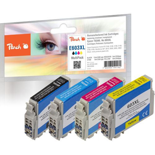 7640460541984 - E603 XL 4 Druckerpatronen XL (bk c m y) ersetzt Epson No 603XL C13T03A64010 für zB Epson Expression Home XP -2100 (wiederaufbereitet) 7640460541984 - E603 XL 4 Druckerpatronen XL (bk c m y) ersetzt Epson No 603XL C13T03A64010 für zB Epson Expression Home XP -2100 (wiederaufbereitet)