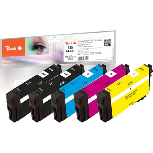 7640173439165 - E35 5 Druckerpatronen (2*bk c m y) ersetzt Epson No 35 T3581*2 T3582 T3583 T3584 für zB Epson WorkForce Pro WF -4720 DWF (wiederaufbereitet) 7640173439165 - E35 5 Druckerpatronen (2*bk c m y) ersetzt Epson No 35 T3581*2 T3582 T3583 T3584 für zB Epson WorkForce Pro WF -4720 DWF (wiederaufbereitet)