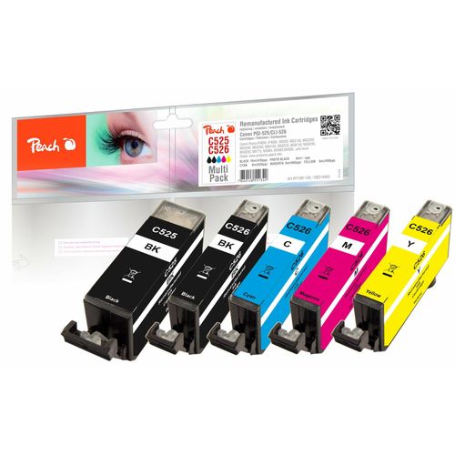 7640148551342 - C525 5 Druckerpatronen XL (bk bkph c m y) ersetzt Canon PGI-525 CLI-526 4541B006 für zB Canon Pixma MG 5350 Canon Pixma IP 4950 (wiederaufbereitet) 7640148551342 - C525 5 Druckerpatronen XL (bk bkph c m y) ersetzt Canon PGI-525 CLI-526 4541B006 für zB Canon Pixma MG 5350 Canon Pixma IP 4950 (wiederaufbereitet)