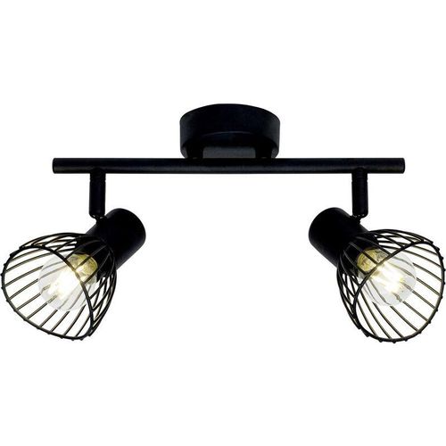 4004353306556 - Lampe Elhi Spotrohr 2flg schwarz 2x D45 E14 40W geeignet für Tropfenlampen (nicht enthalten) Köpfe schwenkbar - schwarz - Brilliant