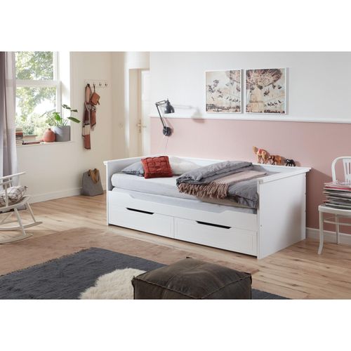 4250468568178 - - Funktionsbett Lina 90x 200 auf 180 x 200 cm Liegefläche ausziehbar u 2 Schubladen 4250468568178 - - Funktionsbett Lina 90x 200 auf 180 x 200 cm Liegefläche ausziehbar u 2 Schubladen
