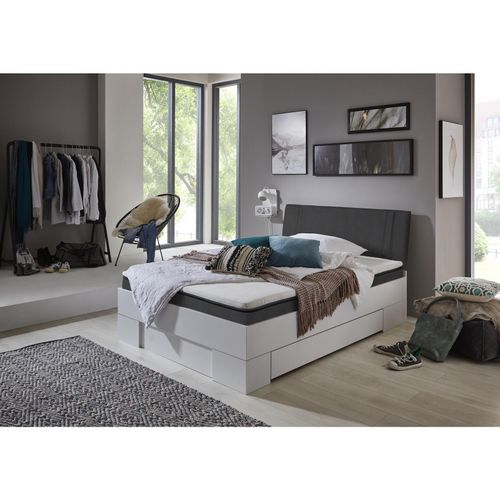 4250468570706 - - Futonbett SANDRO 90 x 200 cm Liegefläche mit Polsterkopfteil inkl Lattenrost Ausführung Dekor Weiß 4250468570706 - - Futonbett SANDRO 90 x 200 cm Liegefläche mit Polsterkopfteil inkl Lattenrost Ausführung Dekor Weiß