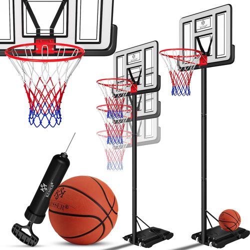 4260751942127 - KESSER® Basketballkorb Premium mit Ständer Rollen Inkl Basketball + Pumpe verstellbare Korbhöhe 230 bis 305 cm höhenverstellbar Korbanlage Outdoor komplett Basketballanlage für Erwachsene Kinder 4260751942127 - KESSER® Basketballkorb Premium mit Ständer Rollen Inkl Basketball + Pumpe verstellbare Korbhöhe 230 bis 305 cm höhenverstellbar Korbanlage Outdoor komplett Basketballanlage für Erwachsene Kinder