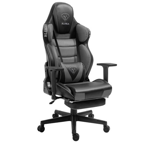 4250931569756 - Trisens - Gaming Stuhl Chair Racing Chefsessel mit Sportsitz und ergonomsichen 4D-Armlehnen Dunkelgrau Hellgrau 4250931569756 - Trisens - Gaming Stuhl Chair Racing Chefsessel mit Sportsitz und ergonomsichen 4D-Armlehnen Dunkelgrau Hellgrau