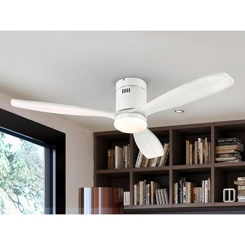 8435435332853 - Schuller - Siroco Ultraleiser Deckenventilator mit 6 Geschwindigkeiten mattweiß mit LED-Licht Fernbedienung Timer und umschaltbaren Funktionen