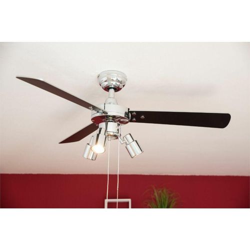 4718000150248 - Aireryder - Deckenventilator Cyrus Chrom mit Licht & Zugketten