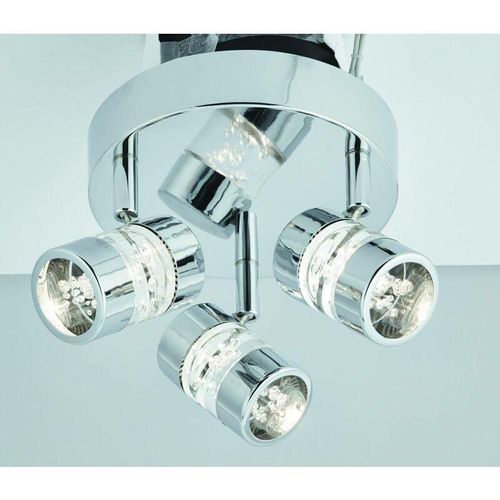 5053423011837 - Bubbles - led 3 Licht Badezimmer Deckenstrahler Chrom Bubble Effect IP44 - Searchlight