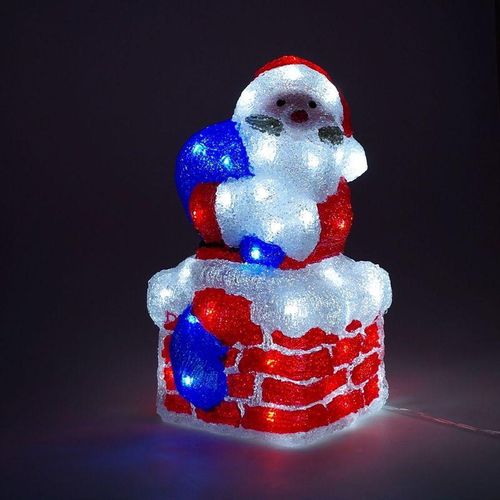 4260618698099 - Inda-exclusiv - Santa Claus 60LED auf Kamin 205x22x38cm-DLK035SC