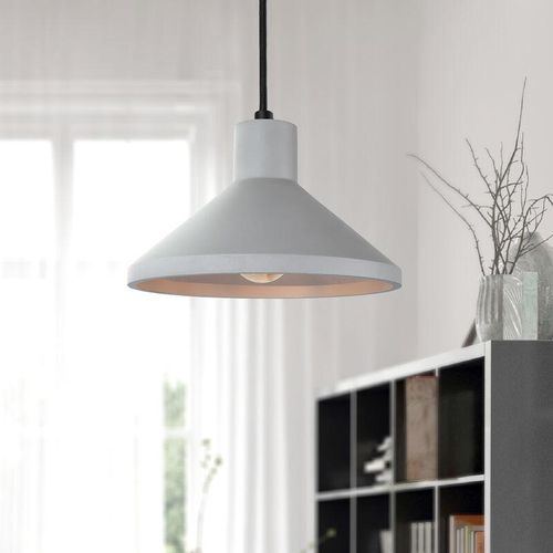 4251393931990 - Pacohome - Paco Home led Pendelleuchte E27 Lampe Für Wohnzimmer Esszimmer Küche Höhenverstellbar Beton-Grau ohne Leuchtmittel