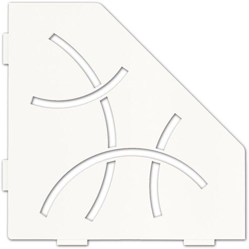 4011832177101 - Schlüter-systems Kg Deutschland - Schlüter SES2D6MBW-E-S2 Ablage Curve 75x195x195x75mm Brillantweiß matt