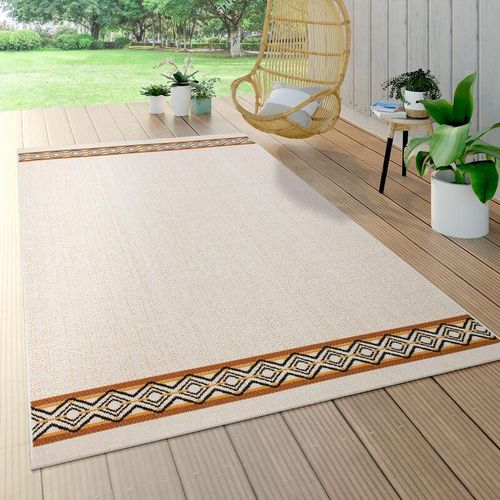 4061981128653 - Paco Home - Outdoor Teppich Für Terrasse Und Balkon Mit Geometrischem Muster Modern Beige 160x230 cm