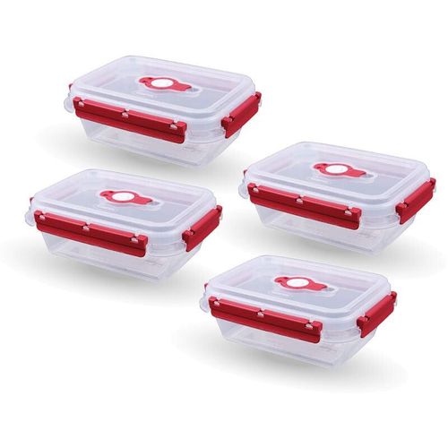 4059222065256 - Bestlivings - Frischhaltedosen für Lebensmittel ( 09 l ) - 8er Pack Rot - Vorratsdose luftdicht Aufbewahrungsbox Meal Prep Box Lunchbox bpa Frei