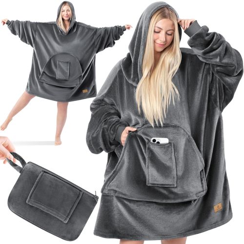 4255598312288 - KESSER® Hoodie Decke Kuscheldecke mit Ärmeln Deckenpullover Vielseitig Tragbare Decke zum Anziehen für Damen & Herren Sweatshirt Warm Kuschelpullover Erwachsene weich Ärmeldecke Oversize 4255598312288 - KESSER® Hoodie Decke Kuscheldecke mit Ärmeln Deckenpullover Vielseitig Tragbare Decke zum Anziehen für Damen & Herren Sweatshirt Warm Kuschelpullover Erwachsene weich Ärmeldecke Oversize