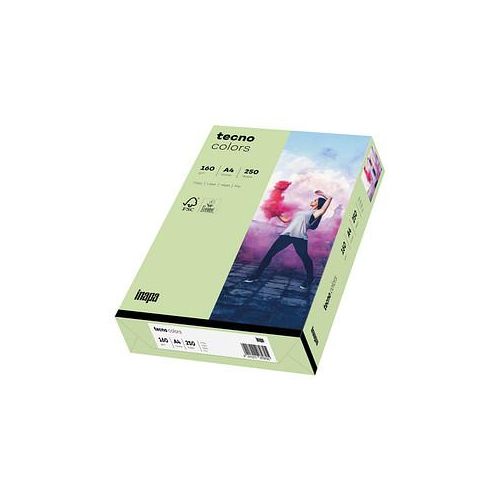 4011211079408 - Farbiges Kopierpapier tecno colors DIN A4 160 g m² mittelgrün 1 Paket = 250 Blatt