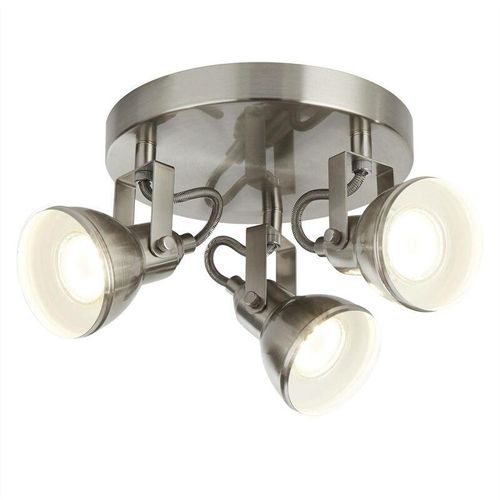 5053423090023 - Focus - 3 Lichtverstellbarer Scheinwerfer Satin Silver GU10 - Searchlight