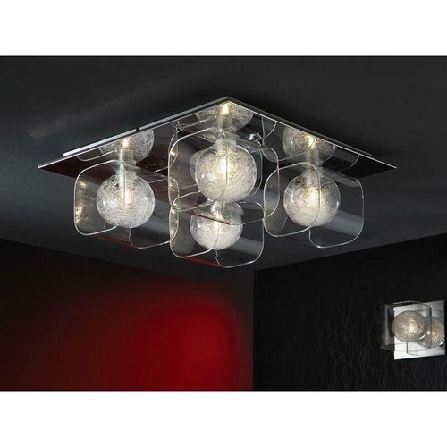 8435435305116 - Schuller Lighting - Schuller Eclipse - 4 Light Crystal Flush Deckenleuchte Chrom G9