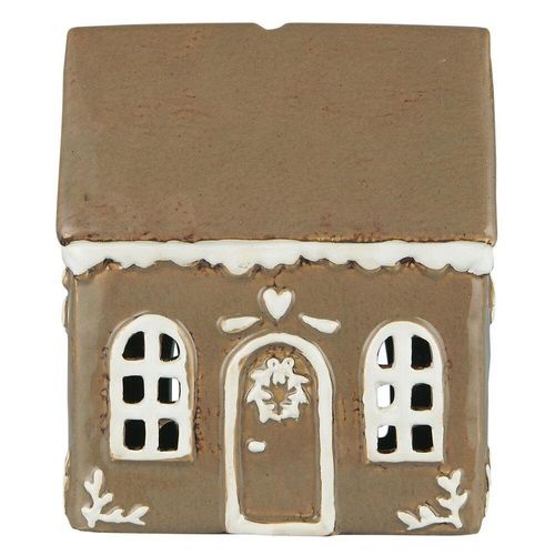 5709898350826 - Keramik Lebkuchenhaus für Teelicht Stillenat Türkranz 115 x 8 x 14 cm