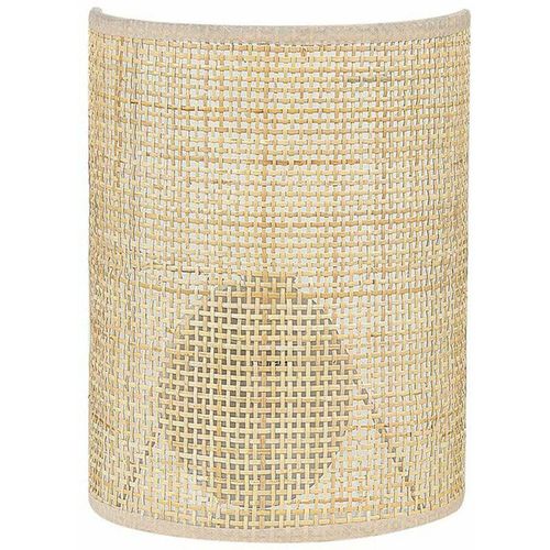 4251682293464 - Beliani - Wandleuchte Naturfarben Rattan 25 cm Halbrund Boho Modern für Wohnzimmer Schlafzimmer Flur - Natürlich