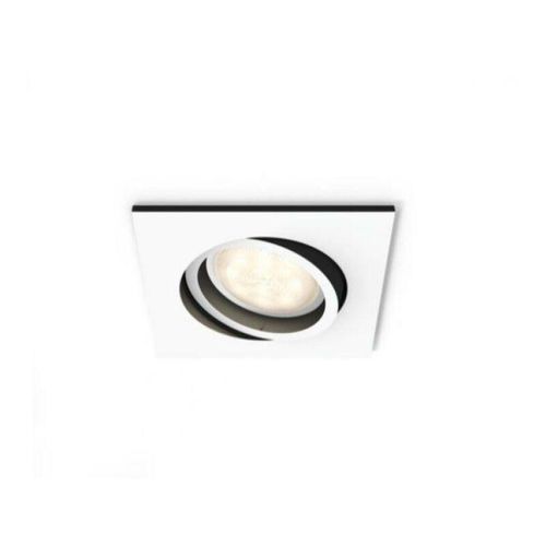 8719514338609 - Hue LED-Einbauleuchte 871951433860900 Hue White Amb Milliskin Einbauspot eckig weiß 350lm Erweiterung GU10 5 W