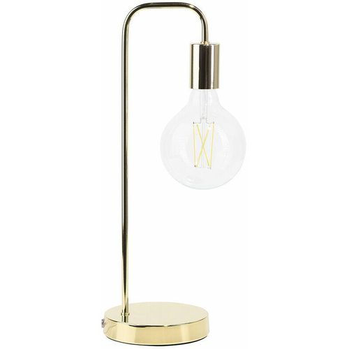 4260602370390 - Beliani - Tischlampe Gold Metall 48 cm Glühbirnen-Optik langes Kabel mit Schalter Bogenlampe Modernes Design - Gold