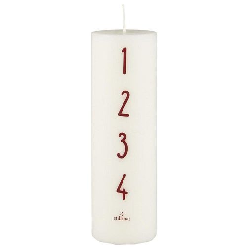 5709898351816 - Ib Laursen Adventkerze 1-4 weiß mit Zahlen Höhe 20 cm Ø 6 cm rote Zahlen 5709898351816 - Ib Laursen Adventkerze 1-4 weiß mit Zahlen Höhe 20 cm Ø 6 cm rote Zahlen