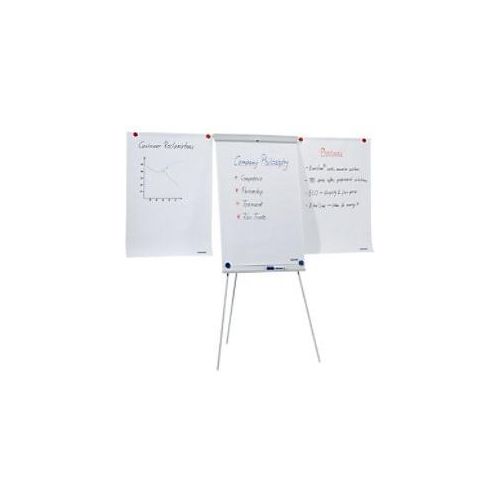 4016946199445 - FRANKEN X-tra!Line Magnetisches Flipchart EL-FC22 Mit Seitenarmen Höhenverstellbar 68 x 105 cm Mit Dreibeinstativ und Stiftablage Hellgrau