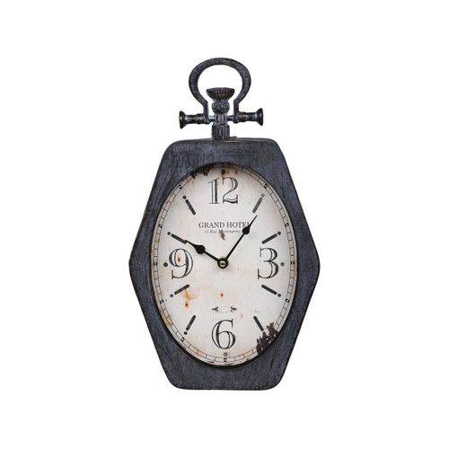 5712750263141 - Chic Antique Wanduhr Sechseck H40 L23 B65 cm antik schwarz