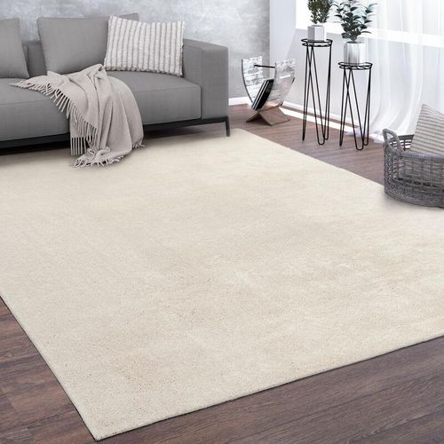 4061981120015 - Paco Home Teppich Kurzflor-Teppich Für Wohnzimmer Soft Weich Waschbar In Beige 140x200 cm