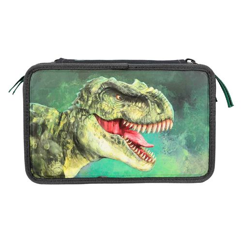 4010070647797 - 3-Fach Federtasche mit 3D Effekt Dino World 20 x 13 cm