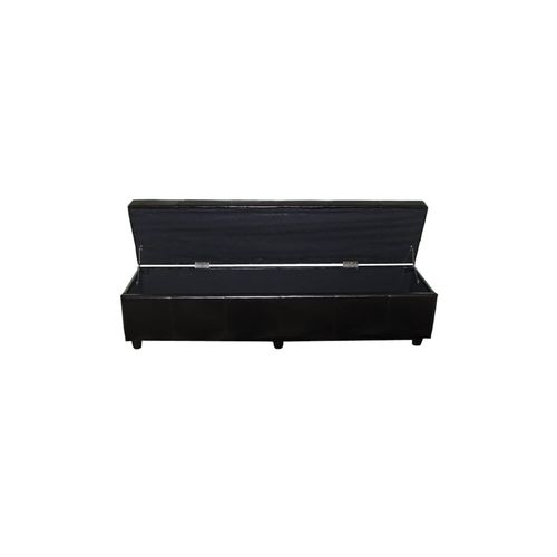 4057651071428 - Aufbewahrungs-Truhe Sitzbank Kriens XXL Kunstleder 180x45x45cm MVG-zertifiziert ~ schwarz 4057651071428 - Aufbewahrungs-Truhe Sitzbank Kriens XXL Kunstleder 180x45x45cm MVG-zertifiziert ~ schwarz