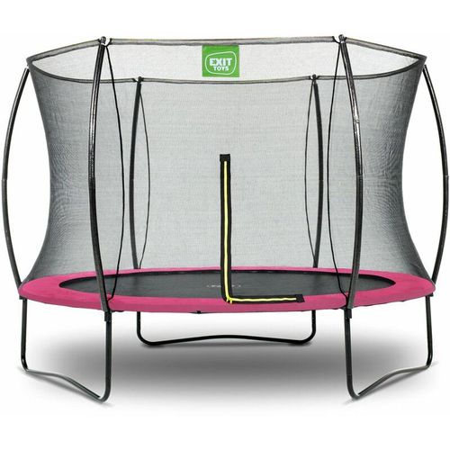 8719743250307 - Exit Toys Trampolin Silhouette 244 cm + Sicherheitsnetz rosa