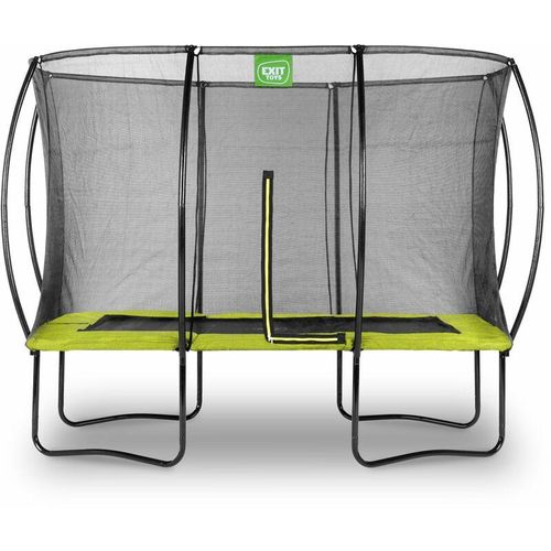 8719743250277 - Exit Toys Trampolin Silhouette Rechteckig 214x305 cm + Sicherheitsnetz grün